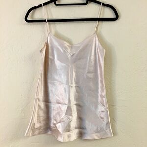 Vince Satin Camisole Tank Top  Small Champagne Adjustable Straps